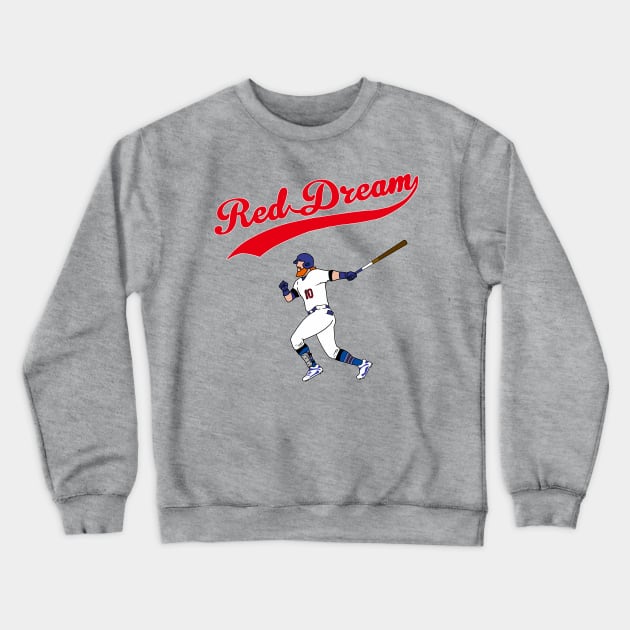 Red Dream-Justin Turner Crewneck Sweatshirt by Cheezy Studios